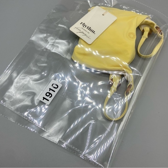 New! Free People x rhythm swim ring itsy pant bikini bottom lemon 1910 - Picture 10 of 11